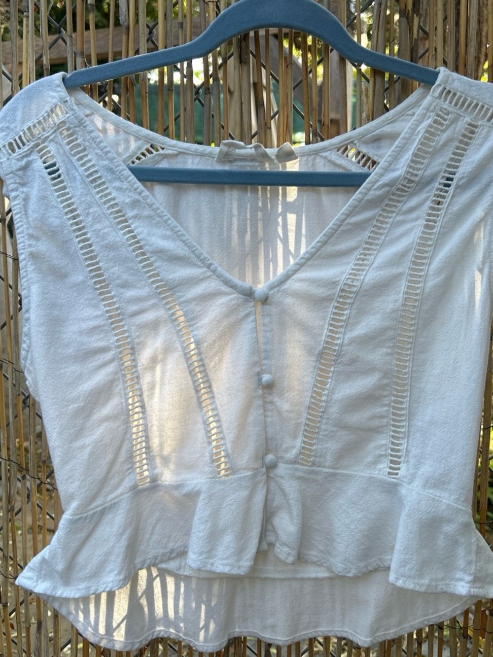 Billabong x Sincerely Jules White Peplum Blouse